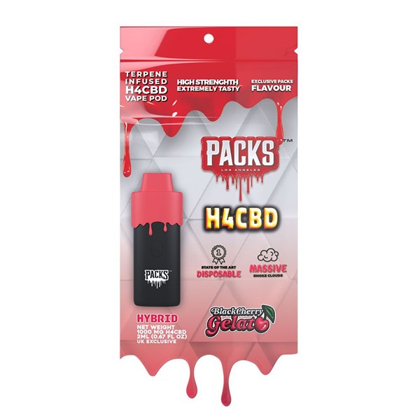 Packs by Packwoods H4CBD Disposable Vape - Black Cherry Gelato