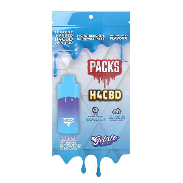 Packs by Packwoods H4CBD Disposable Vape - Gelato Freeze