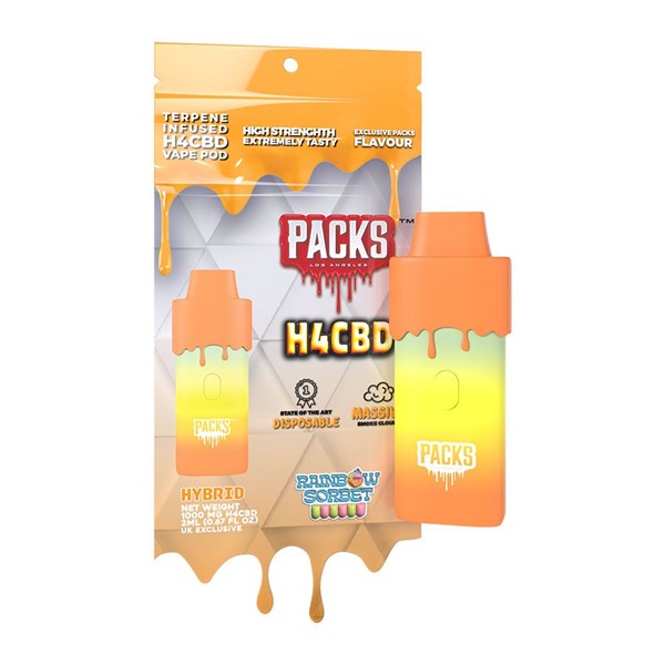 Packs by Packwoods H4CBD Disposable Vape - Rainbow Sorbet