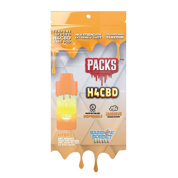 Packs by Packwoods H4CBD Disposable Vape - Rainbow Sorbet