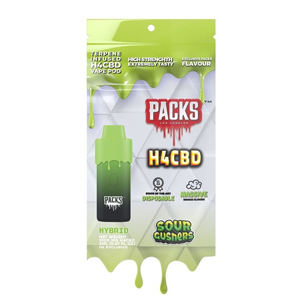 Packs by Packwoods H4CBD Disposable Vape - Sour Gushers